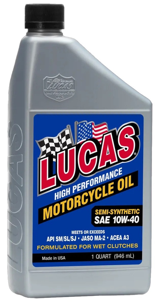 Semi-Synthetic SAE 10W-40 Motorcycle Oil