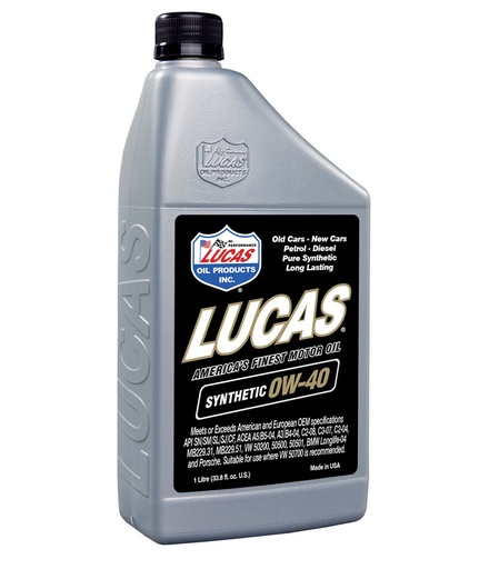 [10210] SYNTHETIC SAE 0W-40 MOTOR OIL Size liter 