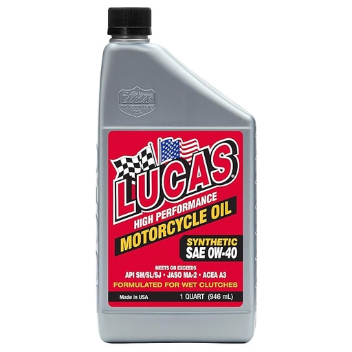 [10718] Synthetic SAE 0W-40 Motorcycle Oil