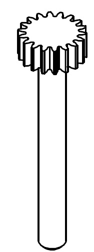 [50-1406] PFM Flange 1.5 Long Starwheel Shaft